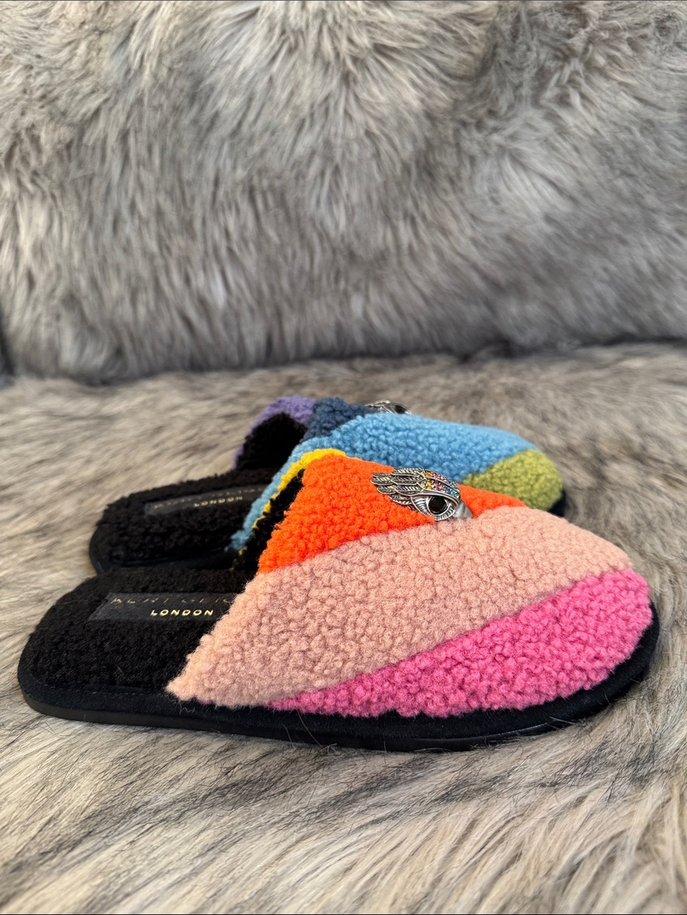 Kurt Geiger Faux Fur Slide Slippers Size 36.5
